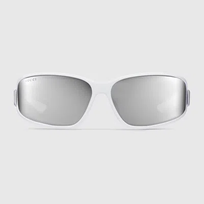 Gucci Rectangular Frame Sunglasses In Gray