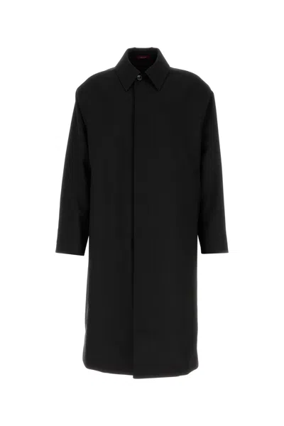 Gucci Soprabito In Lana Nera Uomo In Black