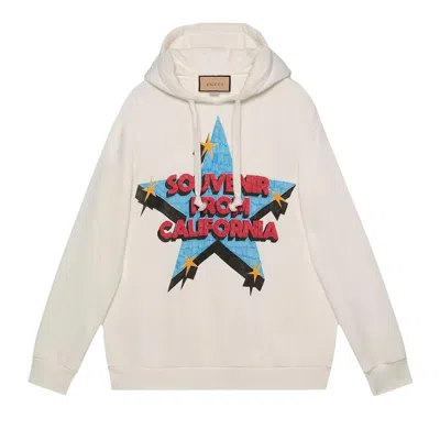 Pre-owned Gucci Souvenir From California Printed Hoodie 'white' | Women's Size Xs