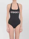 Gucci Sparkling Halter Swimsuit With Web Print