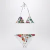 Gucci Floral-print Triangle Bikini In Multi
