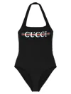 Gucci Printed Swimsuit In Black