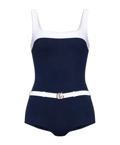 Gucci Sparkling Jersey Swimsuit In Black