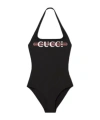 Gucci Printed Swimsuit In Black