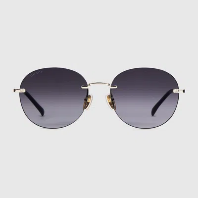 Gucci Specialized Fit Frameless Sunglasses In Gold