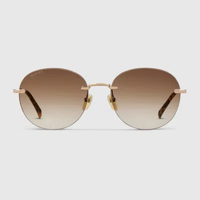 Gucci Specialized Fit Frameless Sunglasses In Neutral