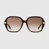 Gucci Specialized Fit Sunglasses In Brown