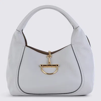Gucci Sphinx Leather Softbit Tote Bag In White