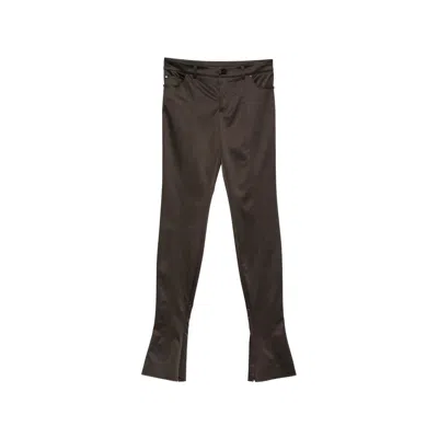 Gucci Split-hem Belt-loop Trousers In Brown