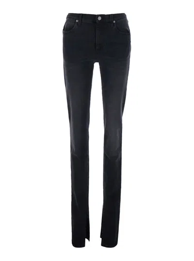 Gucci Split-hem Skinny Jeans In Black