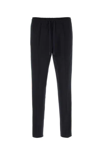 Gucci Sports Pants In Technical Jersey With Web Tape In Black