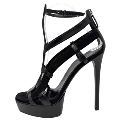 Pre-owned Gucci Spring 2010 Runway Frida Giannini Black Cage Platform Heels 37