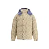 Gucci Gg Patterned Padded Down Jacket In Yellow