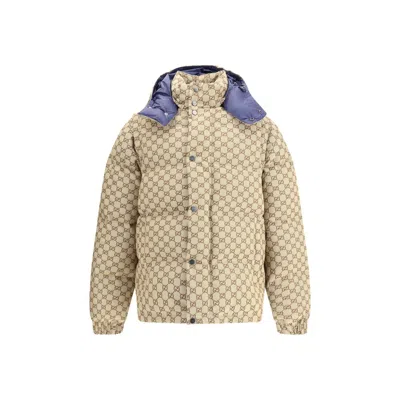 GUCCI SPW BLOUSON GG CANVAS W/FEATH
