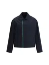 Gucci Signature Web Embossed Gabardine Jacket In Blue