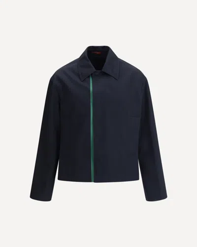 Gucci Cotton Canvas Overshirt In Blue