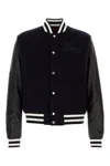 Gucci Logo-patch Wool And Leather Varsity Jacket