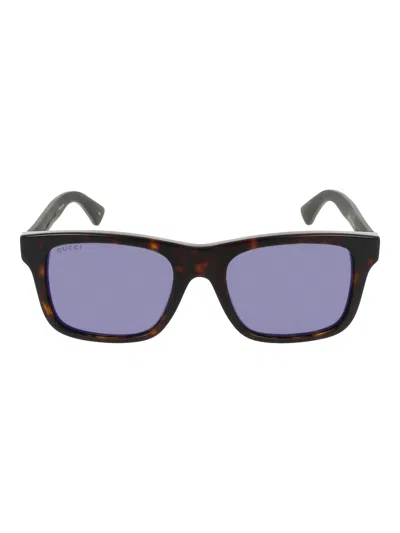 Gucci Square Acetate Sunglasses For Men In Brown