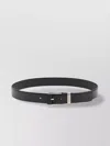 Gucci Black Belt With Gg Pattern And Square Buckle Men In Black