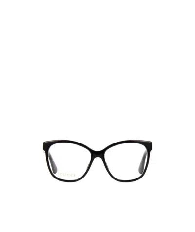 Gucci Square Cat-eye Glasses In Black