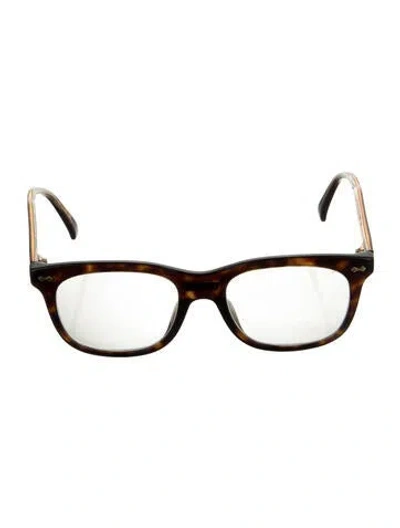Pre-owned Gucci Square Eyeglasses In Black