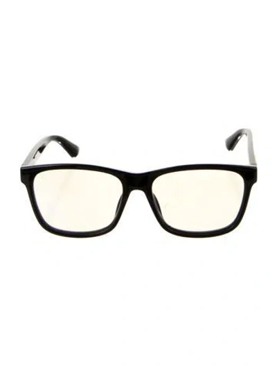 Pre-owned Gucci Square Eyeglasses In Black