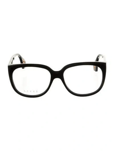 Pre-owned Gucci Square Eyeglasses In Black