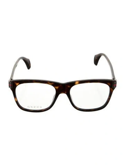 Pre-owned Gucci Square Eyeglasses In Black