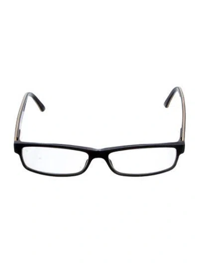 Pre-owned Gucci Square Eyeglasses In Black