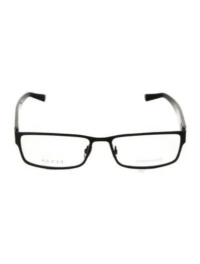 Pre-owned Gucci Square Eyeglasses In Black