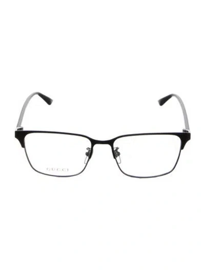 Pre-owned Gucci Square Eyeglasses In Black
