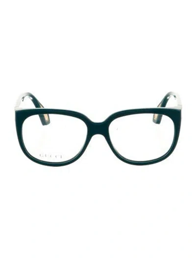 Pre-owned Gucci Square Eyeglasses In Blue