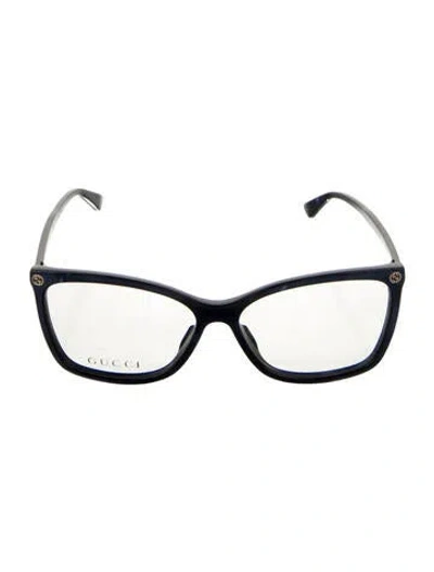 Pre-owned Gucci Square Eyeglasses In Blue