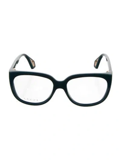 Pre-owned Gucci Square Eyeglasses In Blue