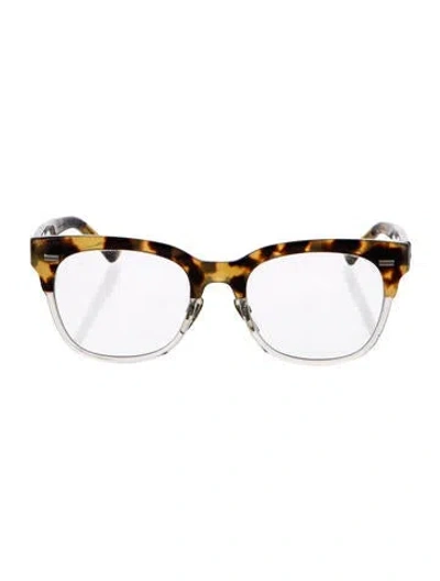 Pre-owned Gucci Square Eyeglasses In Brown