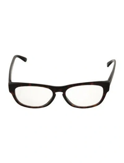 Pre-owned Gucci Square Eyeglasses In Brown