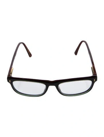 Pre-owned Gucci Square Eyeglasses In Brown