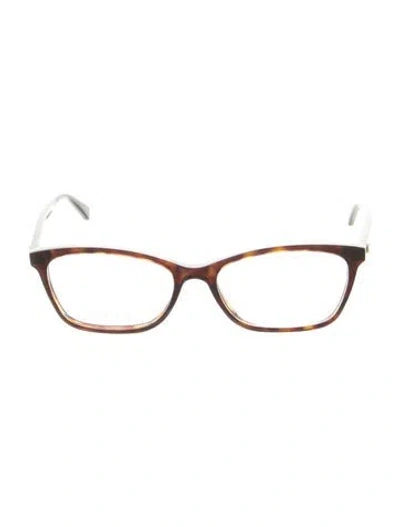 Pre-owned Gucci Square Eyeglasses In Brown