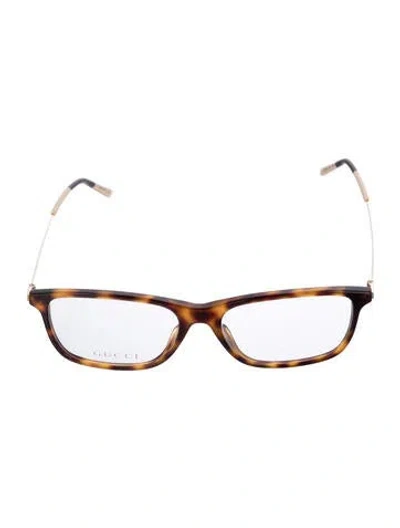 Pre-owned Gucci Square Eyeglasses In Brown