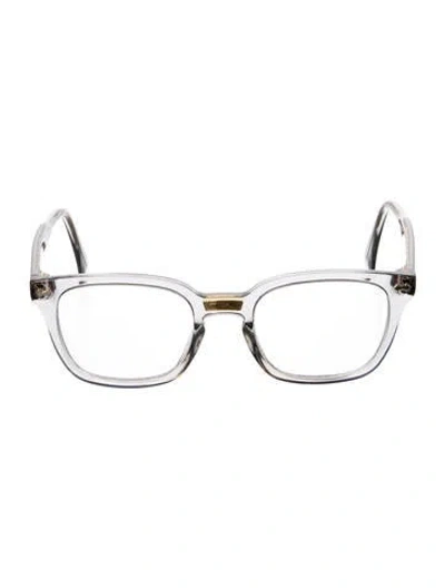 Pre-owned Gucci Square Eyeglasses In Clear/gold
