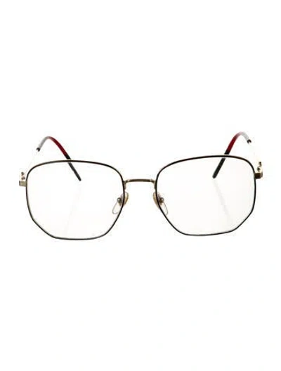 Pre-owned Gucci Square Eyeglasses In Green/red