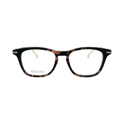 Pre-owned Gucci Square Eyeglasses 'havana/gold' | Brown | Men's Size Onesize