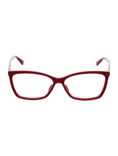 Pre-owned Gucci Square Eyeglasses In Red
