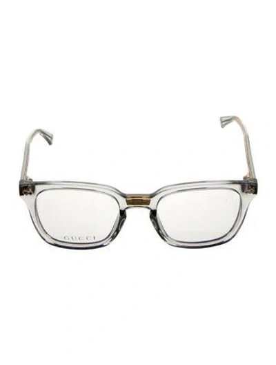 Pre-owned Gucci Square Eyeglasses In Transparent