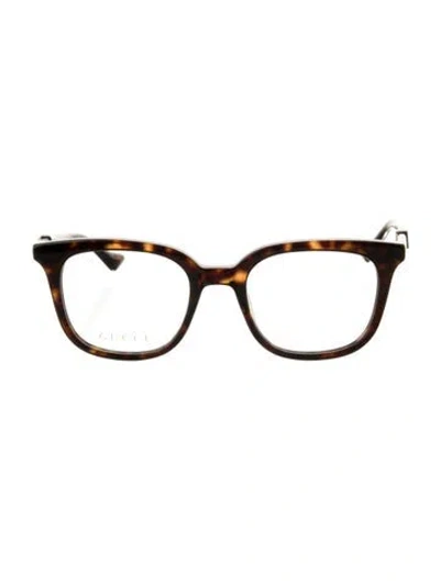 Pre-owned Gucci Square Eyeglasses W/ Tags In Brown