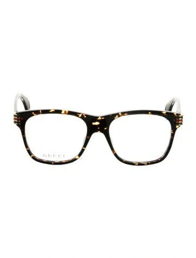 Pre-owned Gucci Square Eyeglasses W/ Tags In Brown