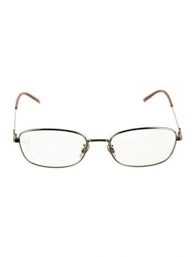 Pre-owned Gucci Square Eyeglasses W/ Tags In Gold