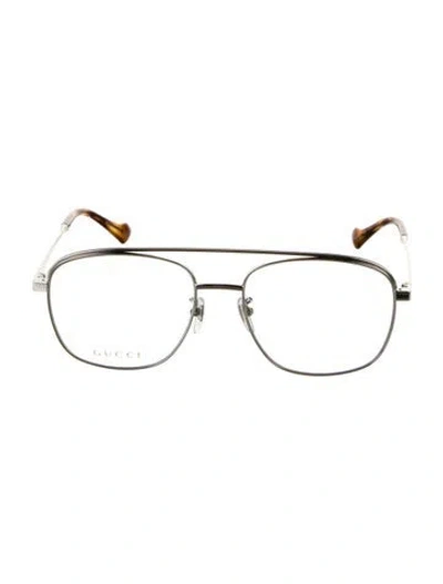 Pre-owned Gucci Square Eyeglasses W/ Tags In Silver