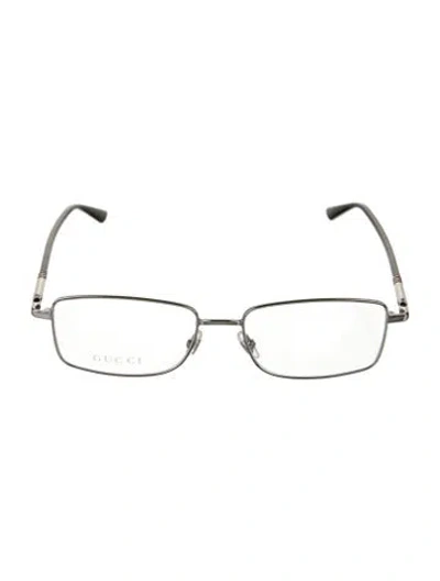 Pre-owned Gucci Square Eyeglasses W/ Tags In Silver