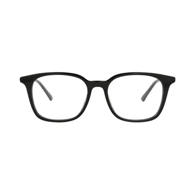 Pre-owned Gucci Square Frame Acetate Optical Frames 'black/gold/transparent' | Men's Size Onesize